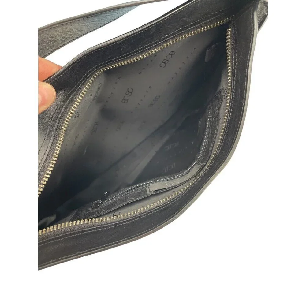 BCBG Max Azria Black Leather Shoulder Bag
